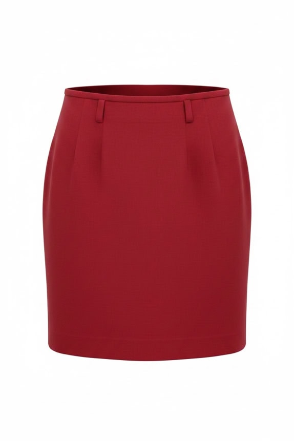 BETTY BARCLAY GONNA MIDI IN LANA ROSSA DA DONNA M