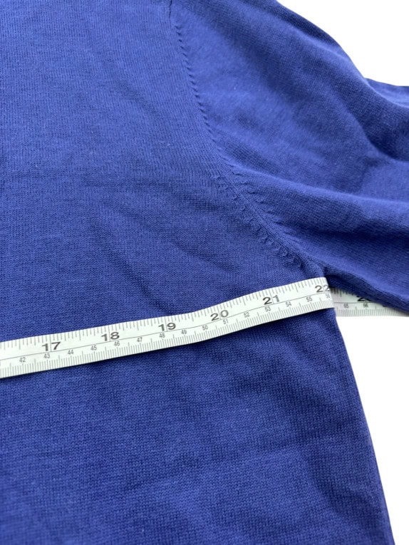BEVERLY HILLS POLO CLUB ΠΛΕΚΤΟ ΠΟΥΛΟΒΕΡ MINIMAL ΜΠΛΕ ΑΝΤΡΙΚΟ PRE OWNED XL