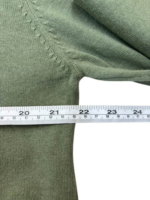 BEVERLY HILLS POLO CLUB V NECK KNIT SWEATER CLEAN OLIVE MEN PRE OWNED L