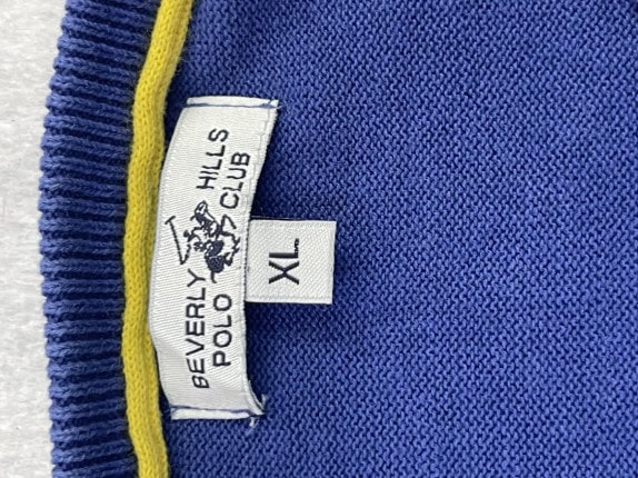 BEVERLY HILLS POLO CLUB ΠΟΥΛΟΒΕΡ ΚΛΑΣΙΚΟ ΜΠΛΕ ΑΝΤΡΙΚΟ PRE OWNED XL