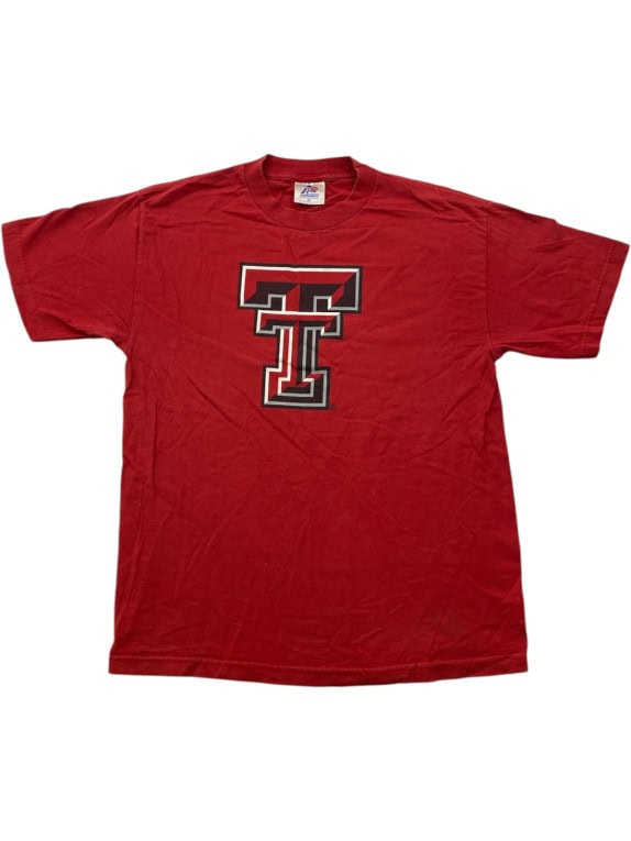 BILL LAKE INC GRAPHIC T SHIRT COLLEGIATE ΚΟΚΚΙΝΟ UNISEX PRE OWNED M