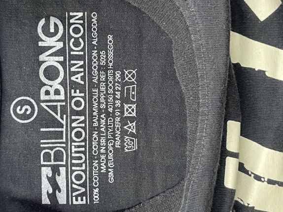 2000S BILLABONG LONG SLEEVE TEE GRAPHIC BLACK MEN PRE OWNED S