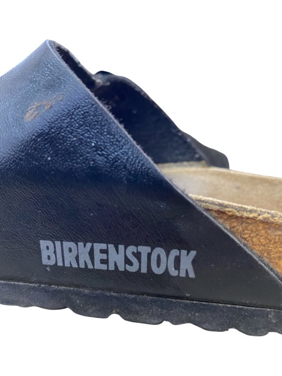 Birkenstock Arizona Μαύρα Δερμάτινα Σανδάλια Διπλό Λουράκι Unisex EU 36