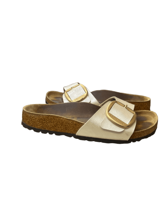 BIRKENSTOCK MADRID BIG BUCKLE SLIDES MINIMAL ΚΡΕΜ ΓΥΝΑΙΚΕΙΟ PRE OWNED EU 38