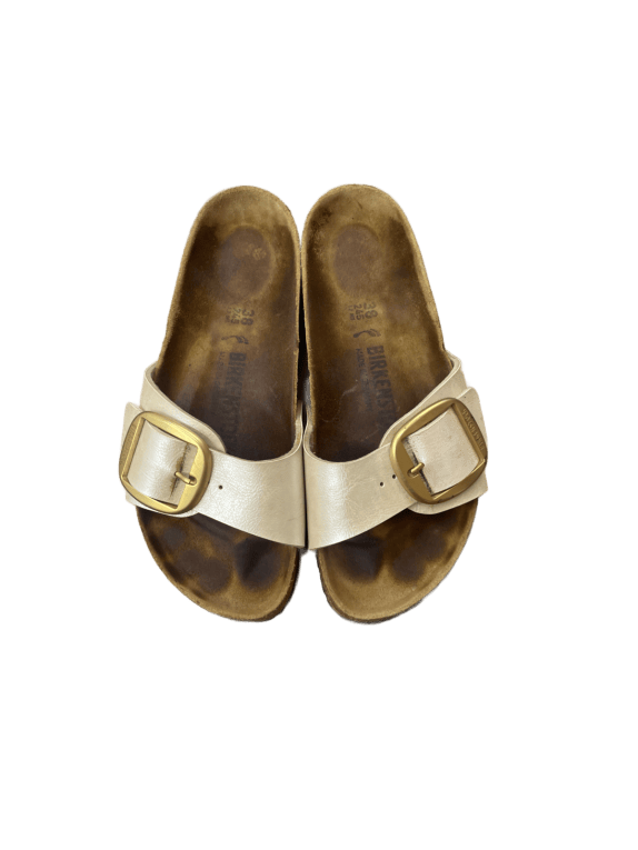 BIRKENSTOCK MADRID BIG BUCKLE SLIDES MINIMAL ΚΡΕΜ ΓΥΝΑΙΚΕΙΟ PRE OWNED EU 38