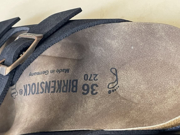 BIRKENSTOCK SANDALS MINIMAL BLACK UNISEX PRE OWNED EU 36