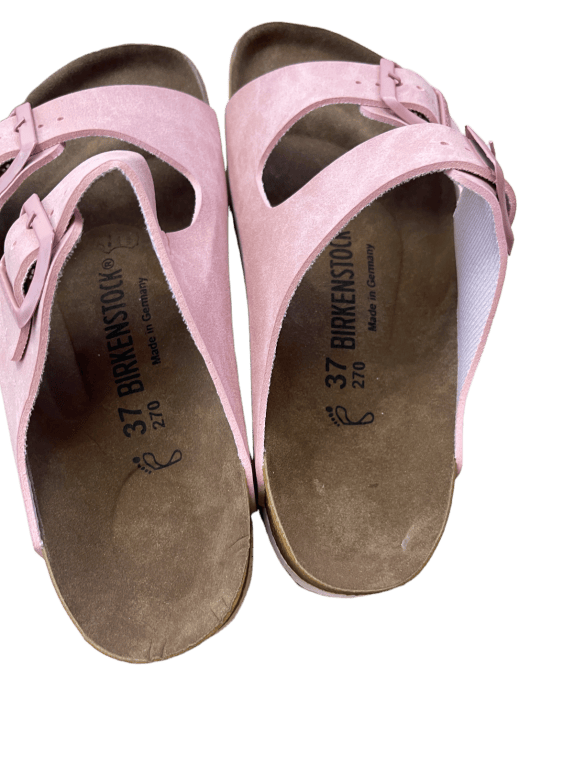 BIRKENSTOCK SLIP ON SHOES MINIMAL PINK WOMEN PRE OWNED EU 37