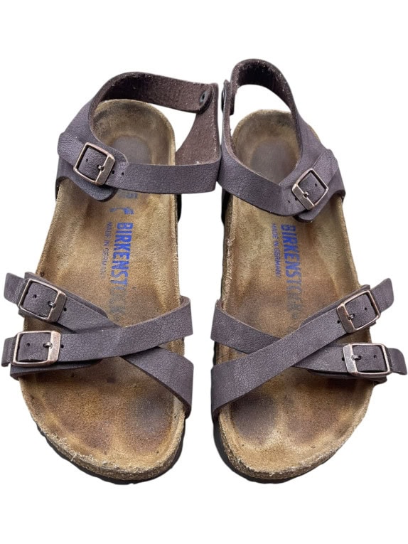 BIRKENSTOCK Σανδάλια Δερμάτινα Casual Με Λογότυπο Καφέ Unisex 35