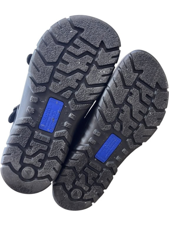 BIRKENSTOCK Σανδάλια Δερμάτινα Casual Με Λογότυπο Μαύρο Unisex 39
