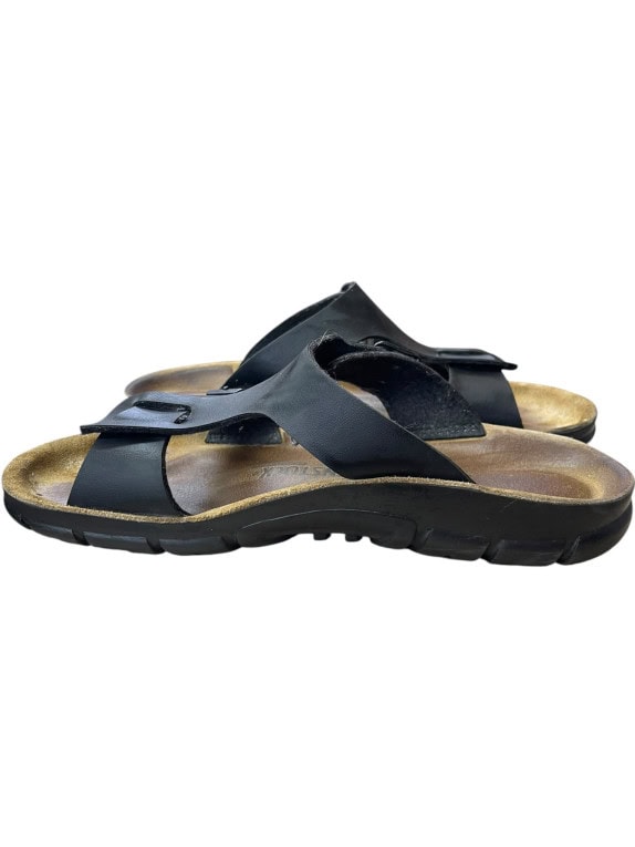 BIRKENSTOCK Σανδάλια Δερμάτινα Casual Με Λογότυπο Μαύρο Unisex 39