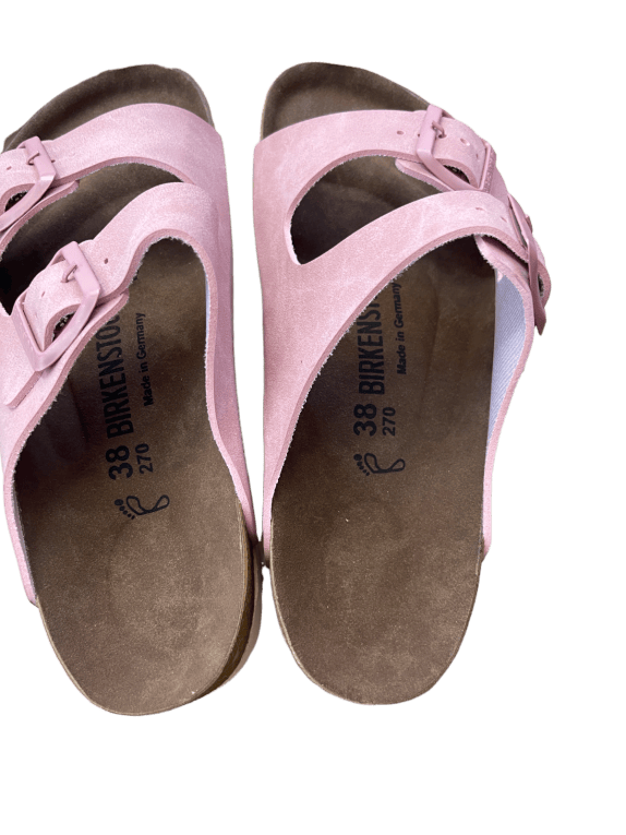 BIRKENSTOCK ΣΑΝΔΑΛΙΑ ΜΕ ΠΡΟΚΛΕΙΣ ΚΑΙ ΠΟΡΠΕΣ ΡΟΖ ΓΥΝΑΙΚΕΙΟ PRE OWNED EU 38
