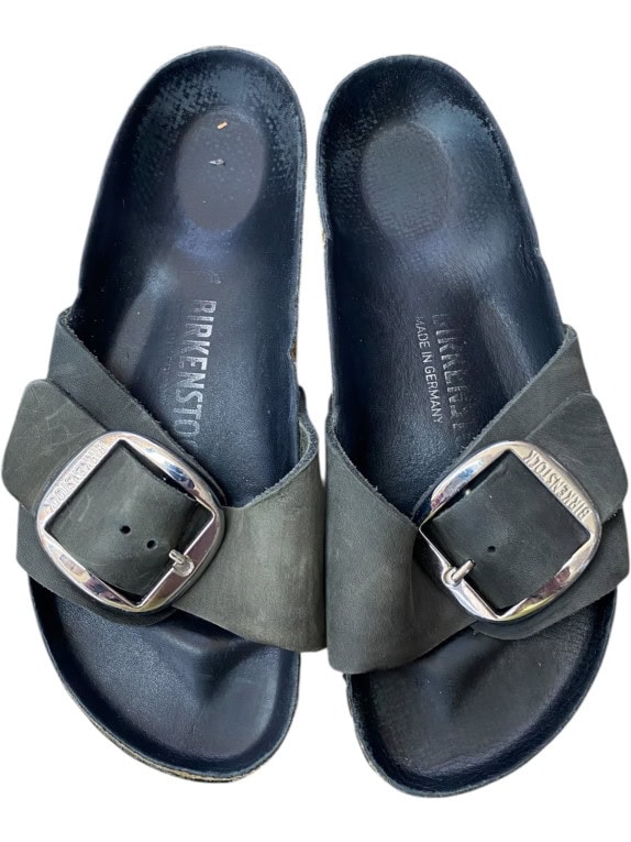BIRKENSTOCK SANDALS MINIMAL OLIVE UNISEX PRE OWNED