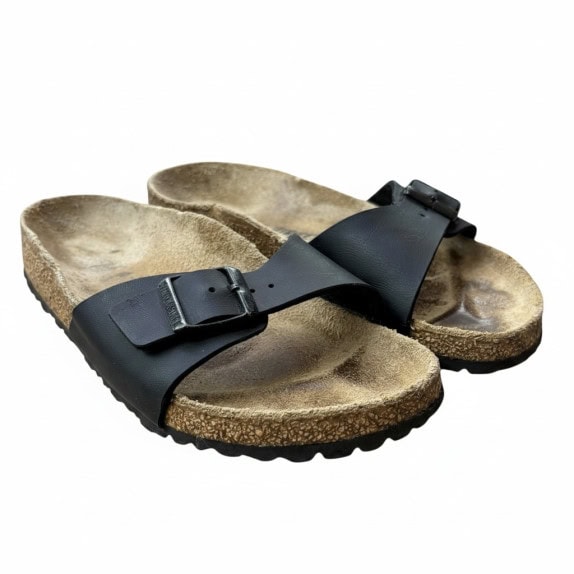 BIRKENSTOCK SANDALS MINIMAL BLACK UNISEX PRE OWNED EU 36