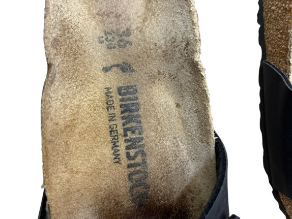 BIRKENSTOCK SANDALS MINIMAL BLACK UNISEX PRE OWNED EU 36
