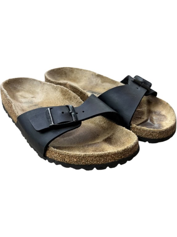 BIRKENSTOCK SANDALS MINIMAL BLACK UNISEX PRE OWNED EU 36