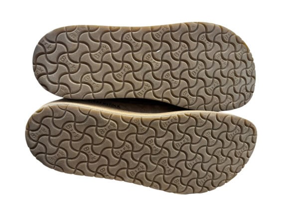 BIRKENSTOCK SCARPE IN CAMOSCIO MINIMAL TAUPE GREY UNISEX PRE OWNED EU 44
