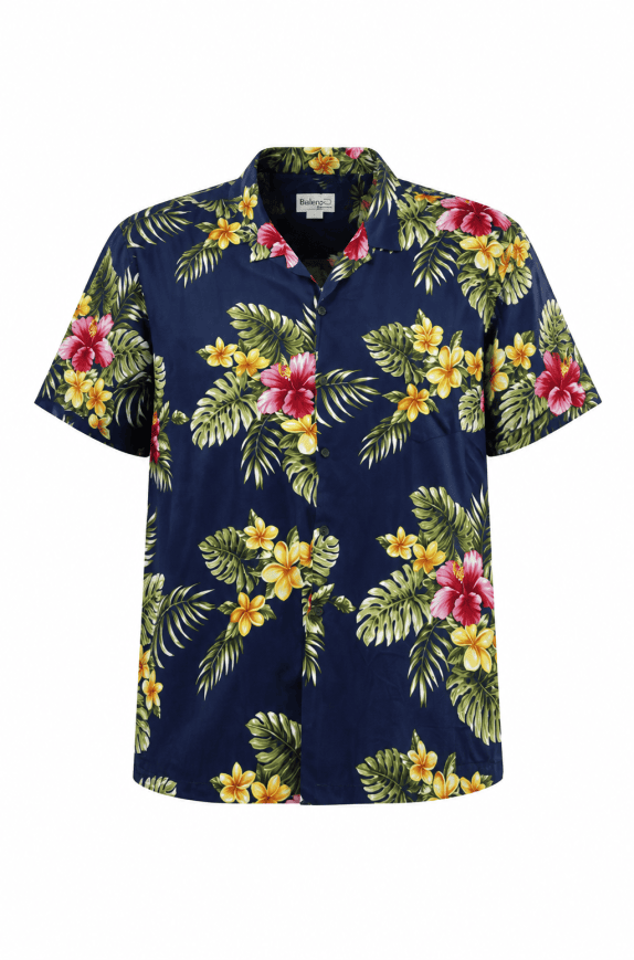 BISSOLOSTI ΠΟΥΚΑΜΙΣΟ HAWAIIAN FLORAL NAVY ΑΝΤΡΙΚΟ PRE OWNED 3XL