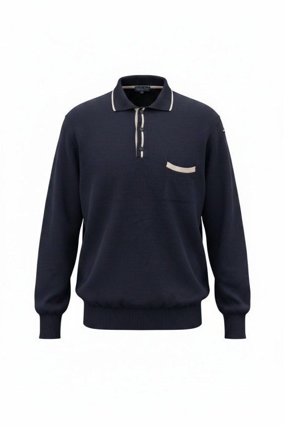 BLUE EAGLE LES COPAINS POLO IN MAGLIA CLASSIC NAVY UOMO PRE OWNED XL