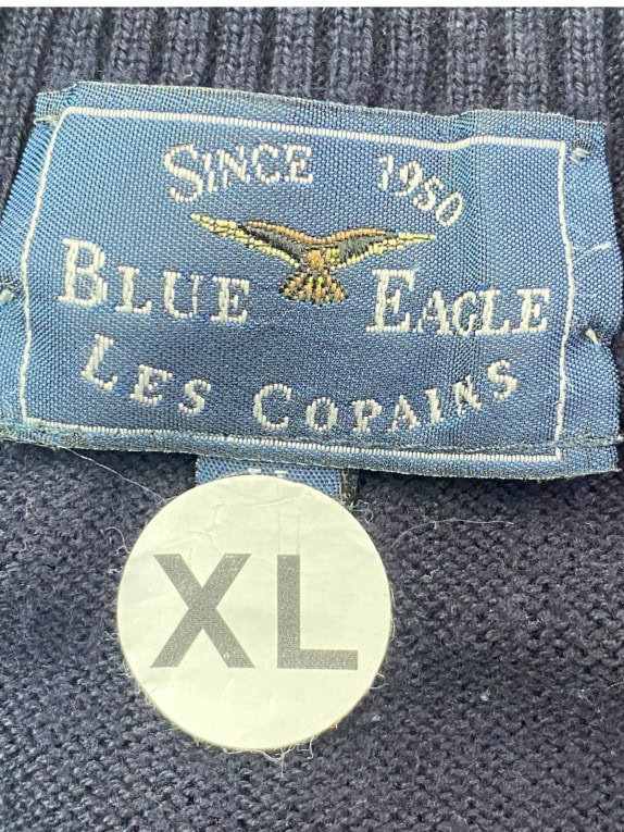 BLUE EAGLE LES COPAINS ΠΛΕΚΤΟ POLO ΚΛΑΣΙΚΟ NAVY ΑΝΤΡΙΚΟ PRE OWNED XL