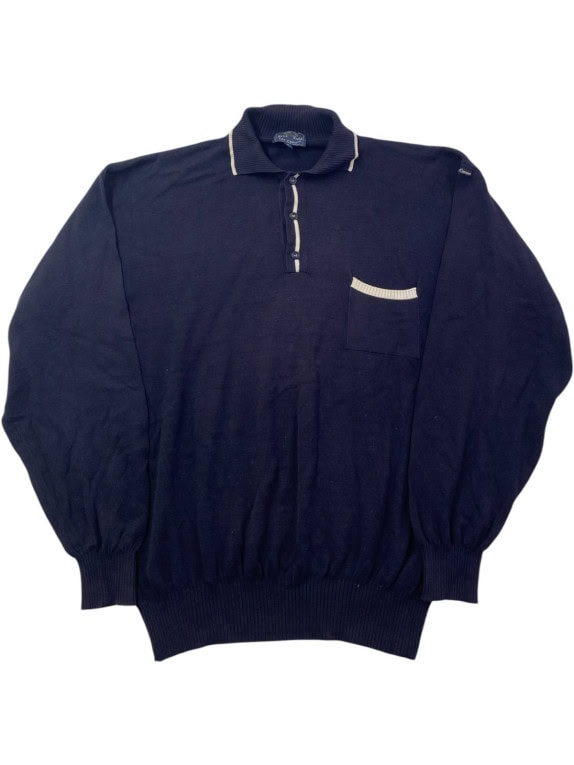 BLUE EAGLE LES COPAINS ΠΛΕΚΤΟ POLO ΚΛΑΣΙΚΟ NAVY ΑΝΤΡΙΚΟ PRE OWNED XL