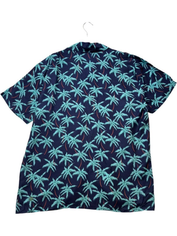 BLUE HARBOUR HAWAIIAN SHIRT TROPICAL NAVY ΑΝΤΡΙΚΟ PRE OWNED L