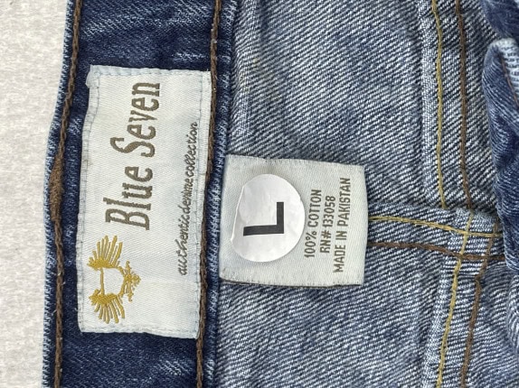 BLUE SEVEN ΤΖΙΝ ΒΕΡΜΟΥΔΑ VINTAGE ΜΠΛΕ ΑΝΤΡΙΚΟ PRE OWNED L