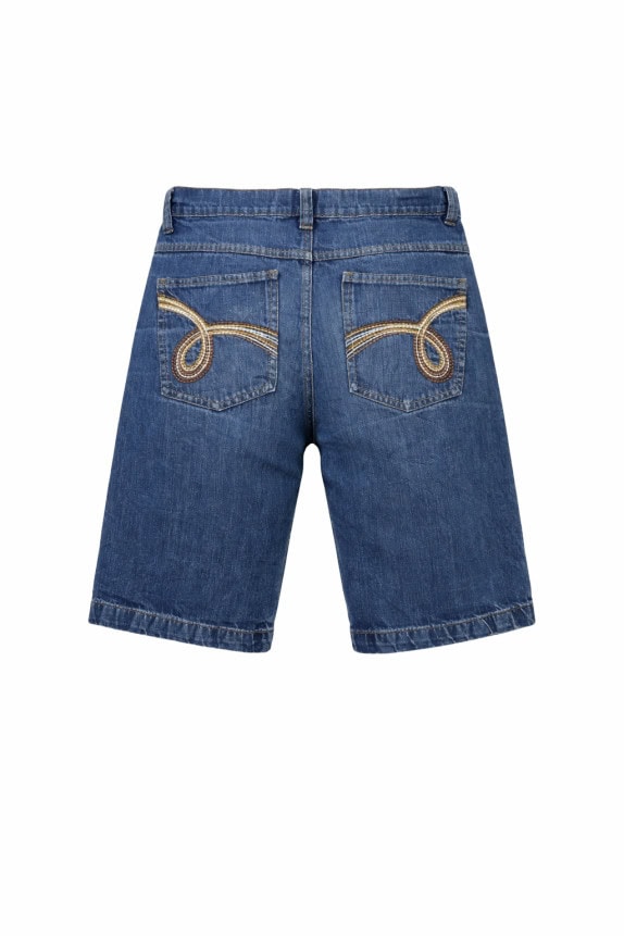 BLUE SEVEN ΤΖΙΝ ΒΕΡΜΟΥΔΑ VINTAGE ΜΠΛΕ ΑΝΤΡΙΚΟ PRE OWNED L