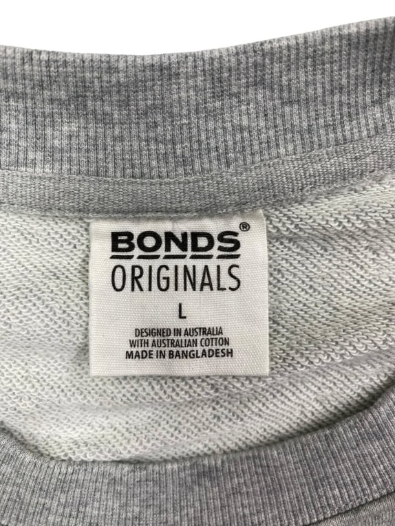 BONDS ORIGINALS Φούτερ Casual Μονόχρωμο Γκρι Ανδρικό L