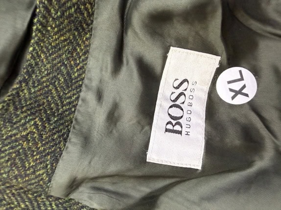 BOSS HUGO BOSS BLAZER VINTAGE OLIVE MEN PRE OWNED XL