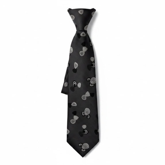 BOSS HUGO BOSS ΓΡΑΒΑΤΑ GRAPHIC ΜΑΥΡΗ ΑΝΤΡΙΚΟ PRE OWNED
