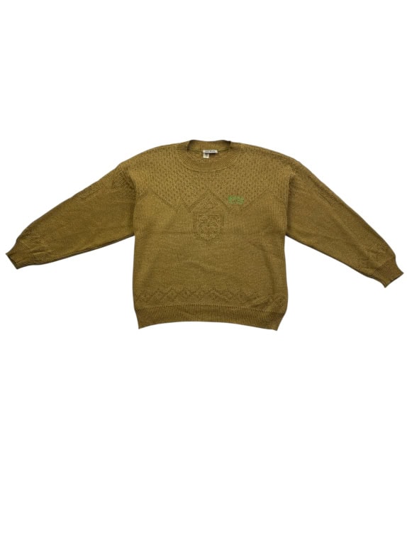 BOSS HUGO BOSS Πλεκτό Pullover Vintage Knit Logo Χακί Ανδρικό L