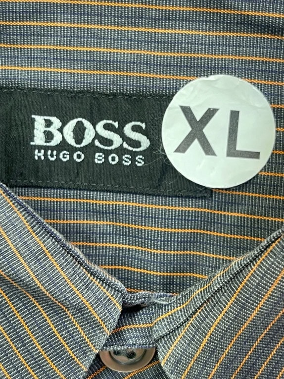 BOSS HUGO BOSS ΠΟΥΚΑΜΙΣΟ CLASSIC ΡΙΓΕ ΑΝΘΡΑΚΙ ΑΝΤΡΙΚΟ PRE OWNED XL