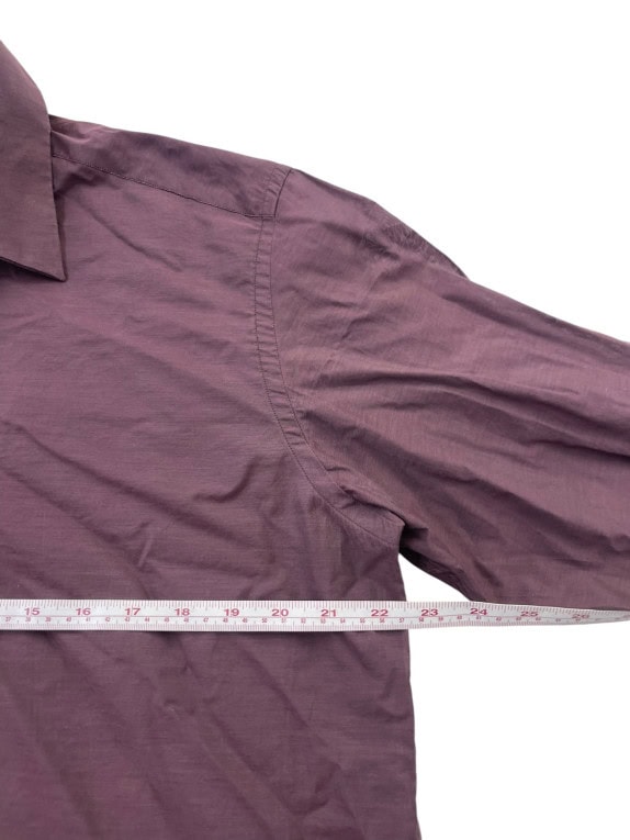 BOSS HUGO BOSS SHIRT MINIMAL BURGUNDY MENS PRE OWNED L