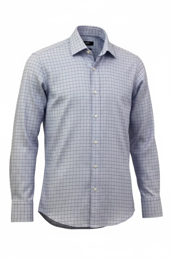 BOSS CAMICIA CLASSIC AZZURRA A QUADRI UOMO PRE OWNED M