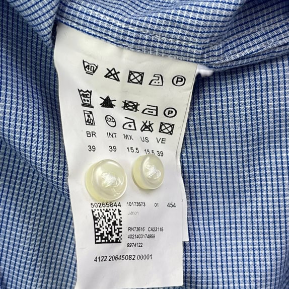 BOSS CAMICIA MINIMAL BLU UOMO PRE-OWNED