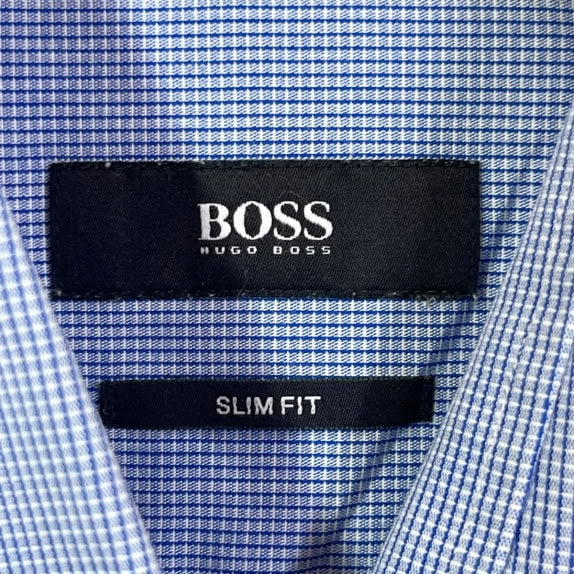BOSS CAMICIA MINIMAL BLU UOMO PRE-OWNED
