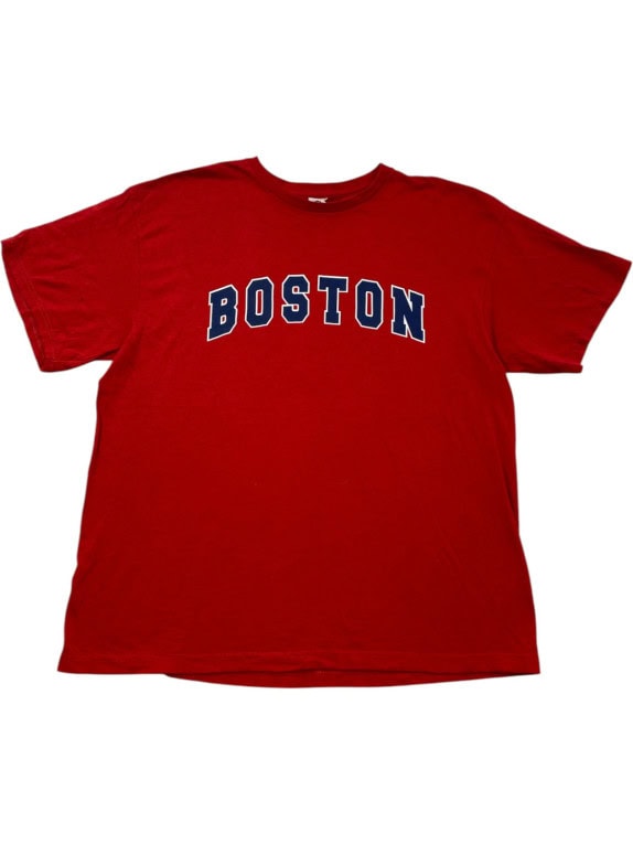 BOSTON GRAPHIC TEE COLLEGIATE RED UNISEX PRE OWNED