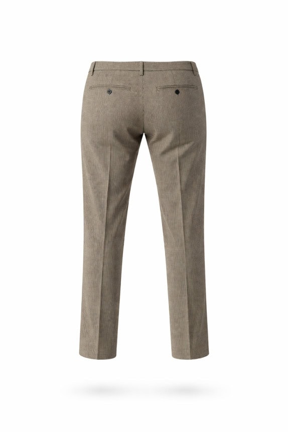 DONDUP TROUSERS CHECKED BEIGE MENS PRE OWNED L