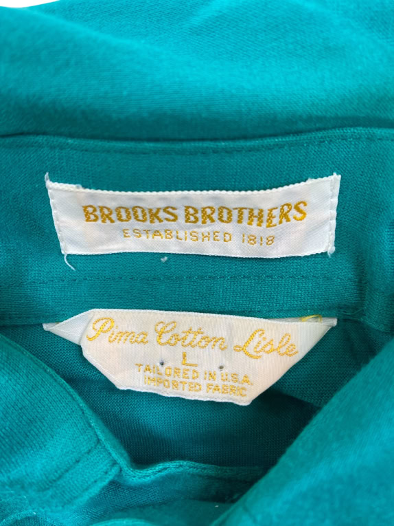 Brooks Brothers Polo Shirt Pima Cotton Lisle Πράσινο Unisex L