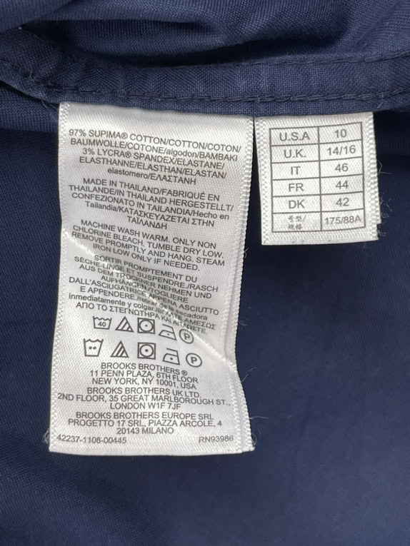 BROOKS BROTHERS ΠΟΥΚΑΜΙΣΟ CLASSIC NAVY ΓΥΝΑΙΚΕΙΟ PRE OWNED M