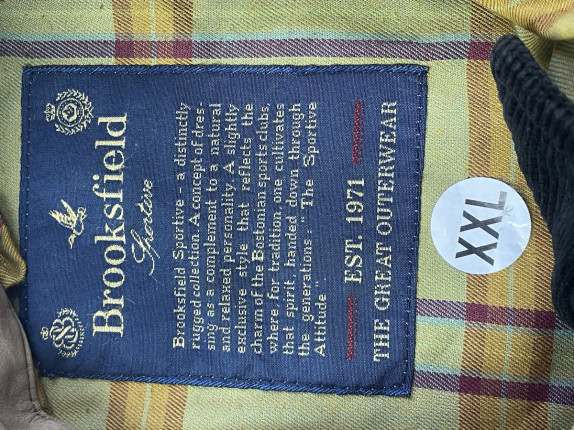 1990S BROOKSFIELD ΠΑΝΩΦΟΡΙ ΚΟΤΛΕ VINTAGE ΜΑΥΡΟ ΑΝΤΡΙΚΟ PRE OWNED XXL