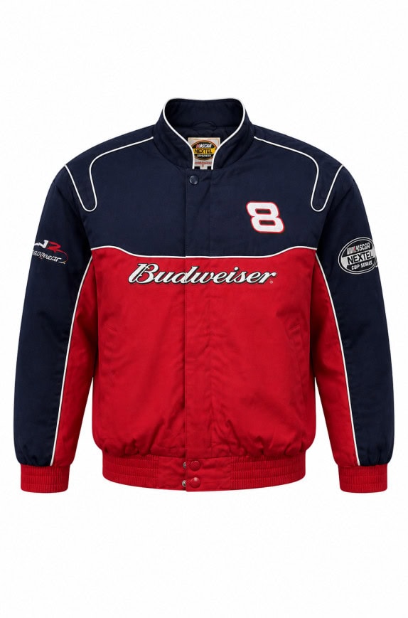 BUDWEISER RACING JACKET VINTAGE NAVY RED MEN PRE OWNED M