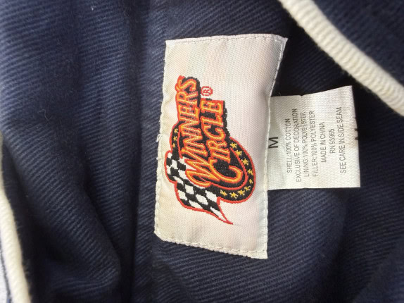 BUDWEISER RACING JACKET VINTAGE NAVY RED MEN PRE OWNED M