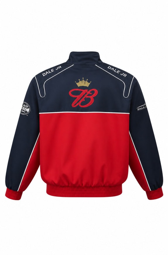 BUDWEISER RACING JACKET VINTAGE NAVY RED MEN PRE OWNED M