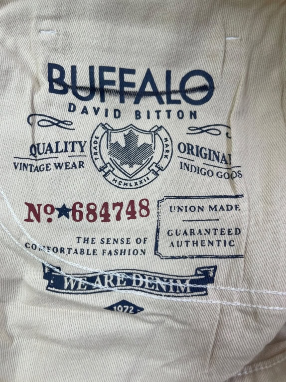 BUFFALO DAVID BITTON Παντελόνι Chino Casual Λογότυπο Μπεζ Ανδρικό XL