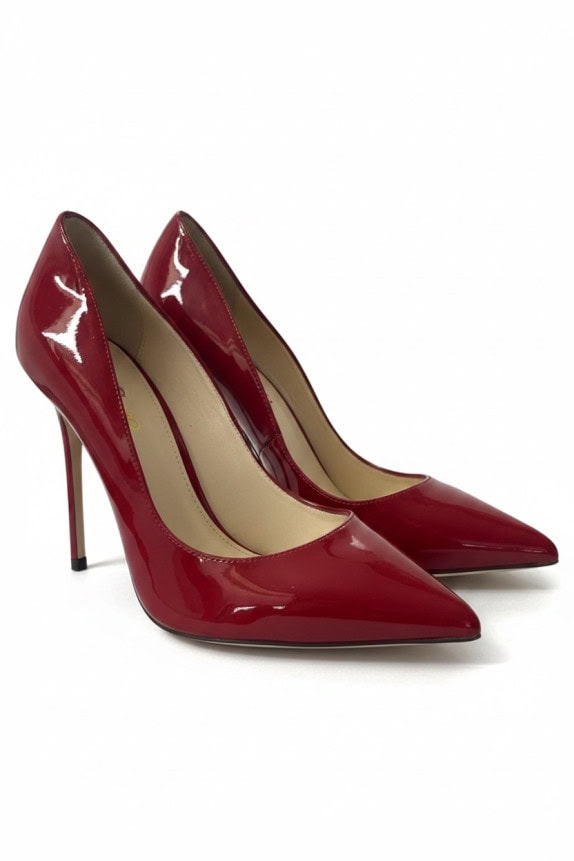 BUFFALO LONDON DÉCOLLETÉ MINIMAL ROSSO DONNA PRE OWNED EU 37