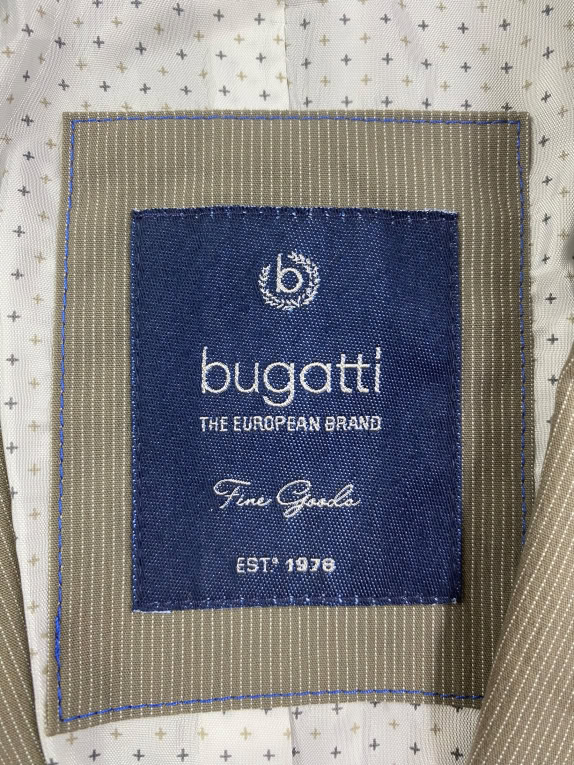 Bugatti Σακάκι Κοστουμιού Fine Stripe Χακί Ανδρικό M
