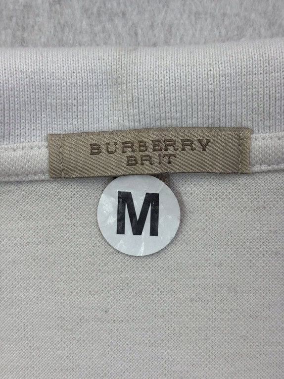 BURBERRY BRIT POLO MINIMAL GRIGIO CHIARO DONNA PRE OWNED M