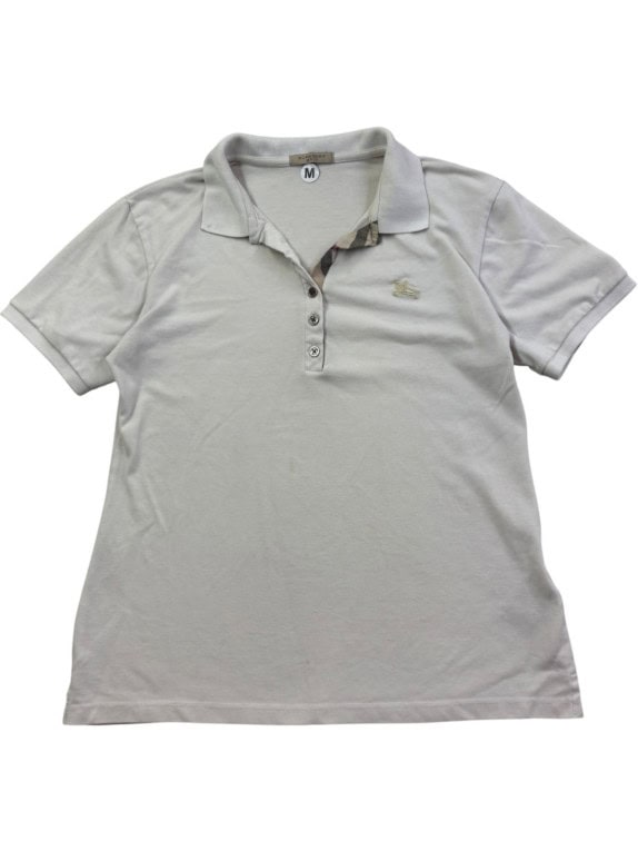 BURBERRY BRIT POLO MINIMAL GRIGIO CHIARO DONNA PRE OWNED M