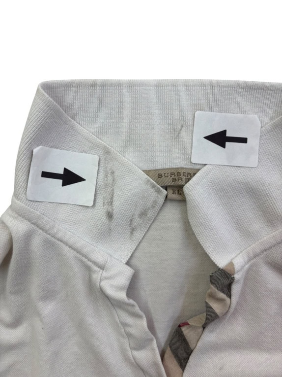 BURBERRY BRIT POLO MINIMAL GRIGIO CHIARO DONNA PRE OWNED M